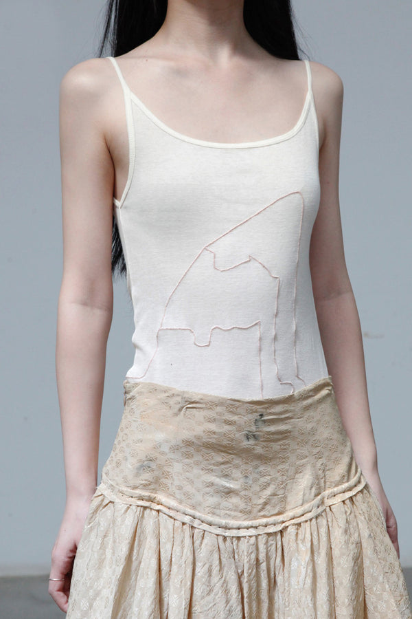 BASERANGE camisole top TOART-CG-AU23 UNDYED PB2